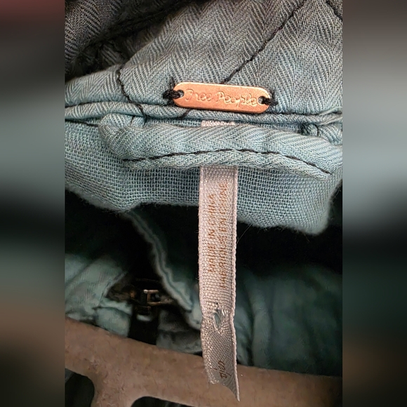 Free People Twill We Meet Again Utility Jacket Size: Small Like New - Picture 8 of 14